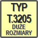 Piktogram - Typ: T.3205-DUŻE